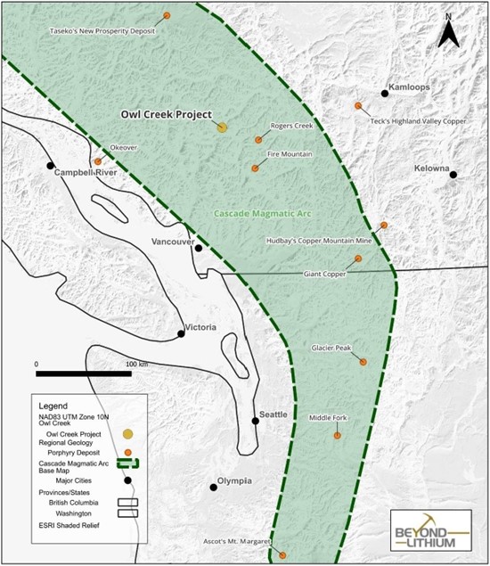 Beyond Lithium Expands Critical Minerals Portfolio with Strategic Acquisition of the Owl Creek Copper Porphyry Project in British Columbia and Files Amended Offering Document for LIFE Offering