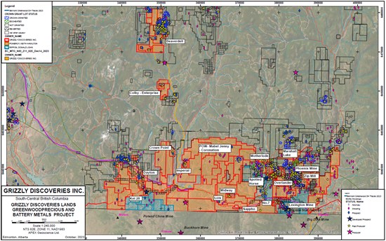 Grizzly Announces that a Crew Has Been Mobilized and Commenced Fieldwork at Greenwood, BC Precious and Battery Metals Project