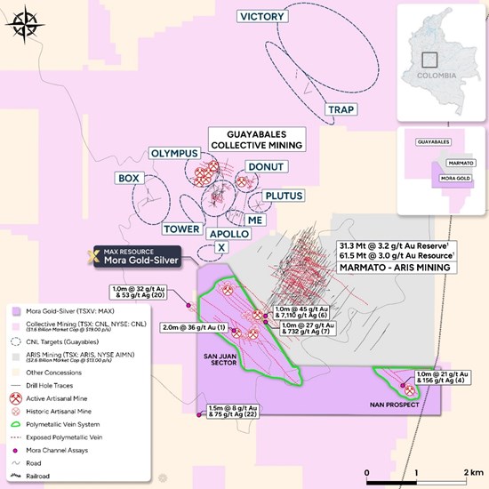 Max Resource Secures Ex-Collective Mining's Technical and Logistical Team Leaders, Reuniting Key Management for Its Mora Gold-Silver Project in Colombia