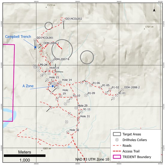 Pacific Empire Reports Re-Assay Results up to 1.57m @ 0.93% Cu & 1.06 g/t Au, Updates Exploration Plan and Launches LiDAR Survey at Trident Copper-Gold Project